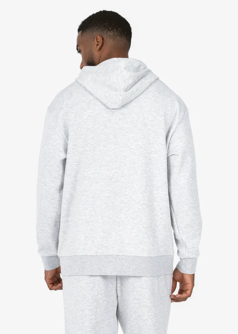 Mens Premium Sweat Hoodie Med Grey Melange