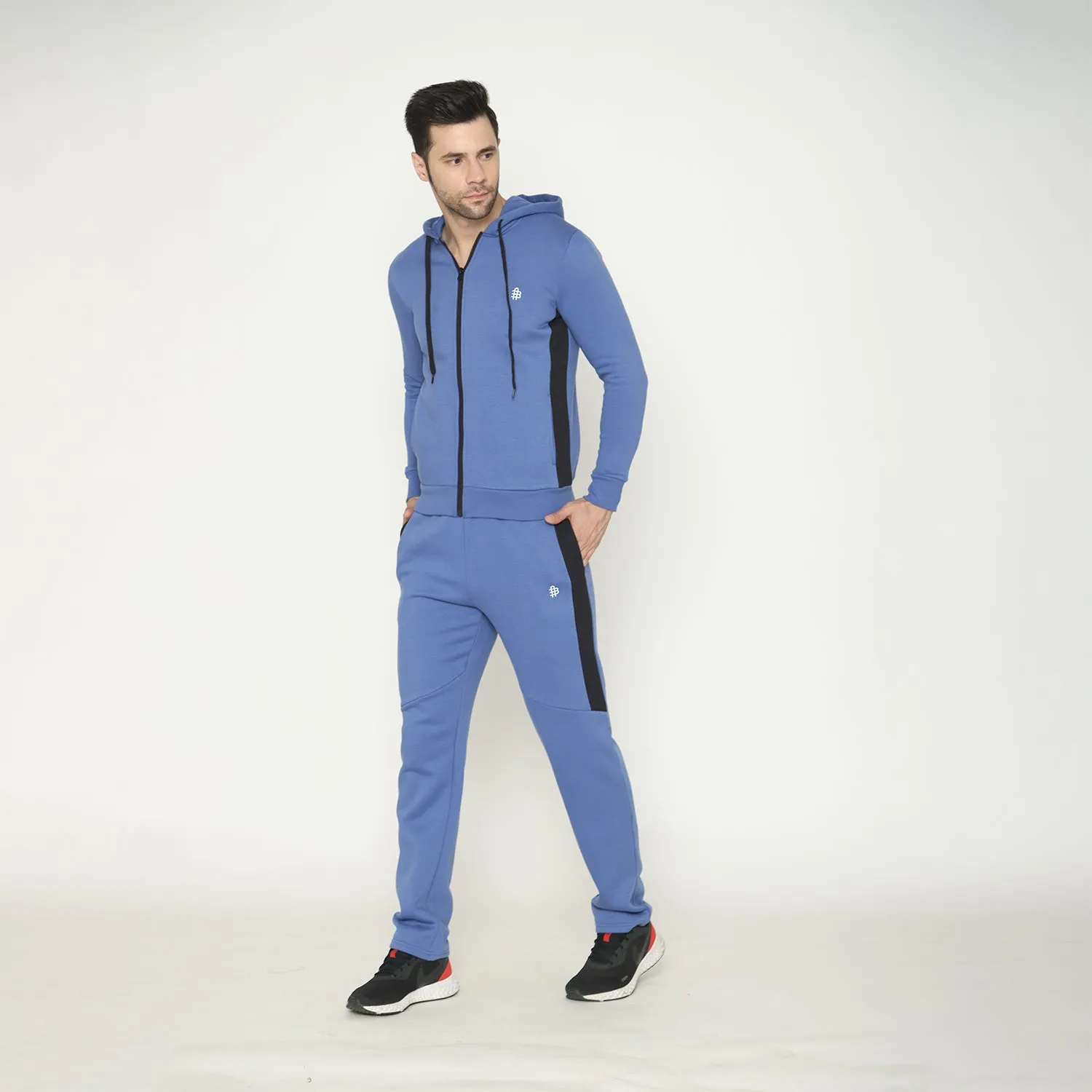 Men's Solid Track Suit - Dutch Blue