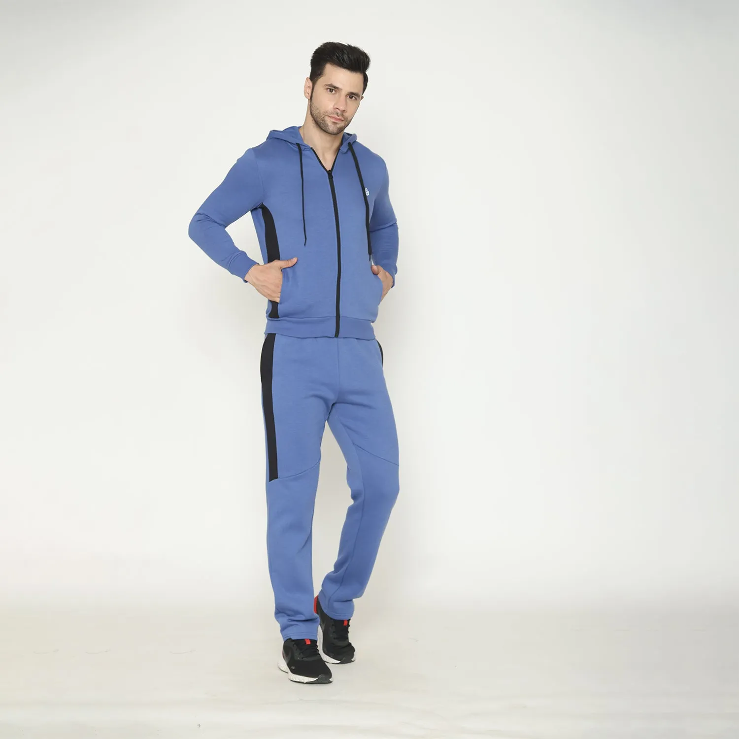 Men's Solid Track Suit - Dutch Blue