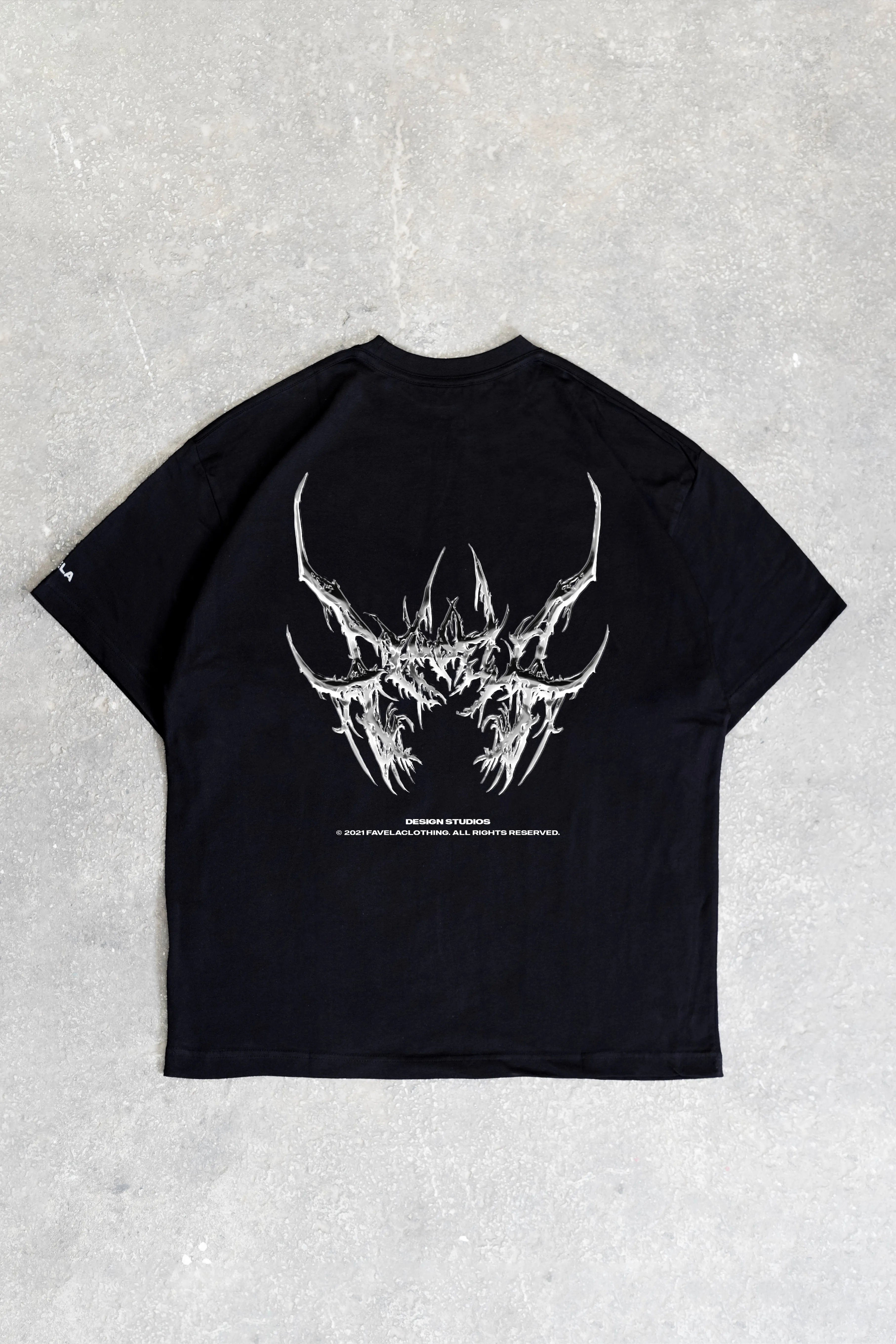 METAL CHROME BLACK T-SHIRT