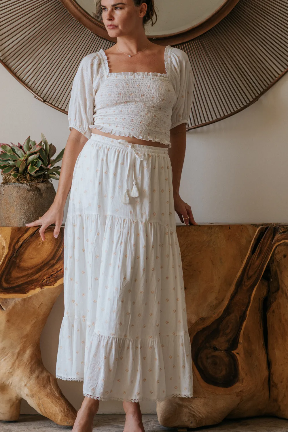 Miami Shine Tiered Maxi Skirt