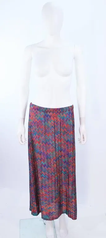 MISSONI 5 pc Purple, Turqouise Zig Zag Knit Ensemble Size 6-8