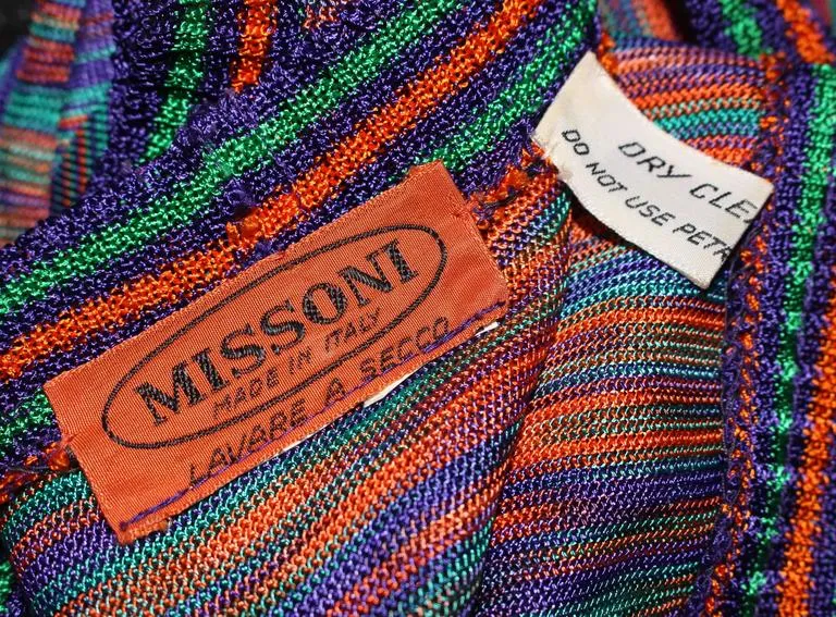 MISSONI 5 pc Purple, Turqouise Zig Zag Knit Ensemble Size 6-8