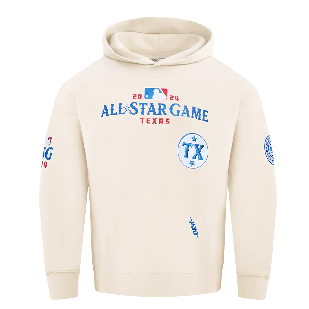 MLB ALL STAR 2024 MEN'S FLC DROP SHOULDER PO HOODIE (EGGSHELL)