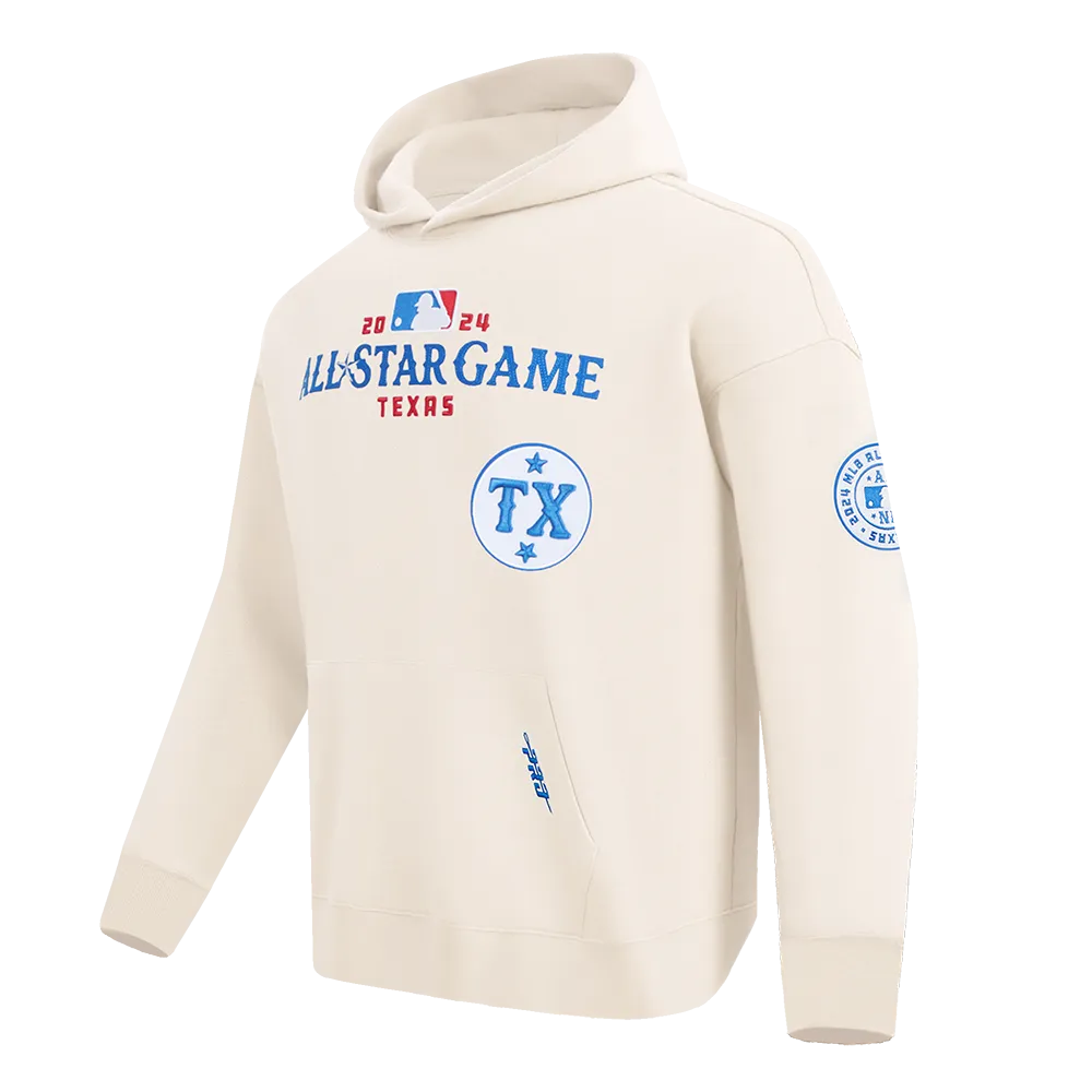 MLB ALL STAR 2024 MEN'S FLC DROP SHOULDER PO HOODIE (EGGSHELL)