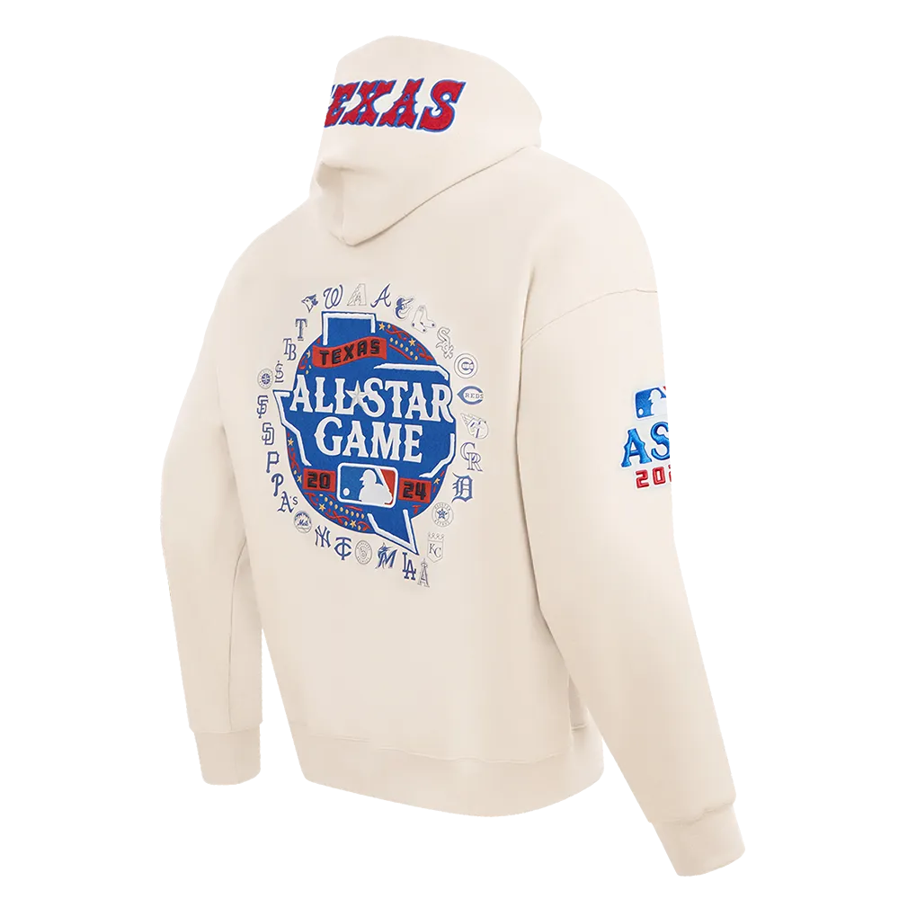 MLB ALL STAR 2024 MEN'S FLC DROP SHOULDER PO HOODIE (EGGSHELL)