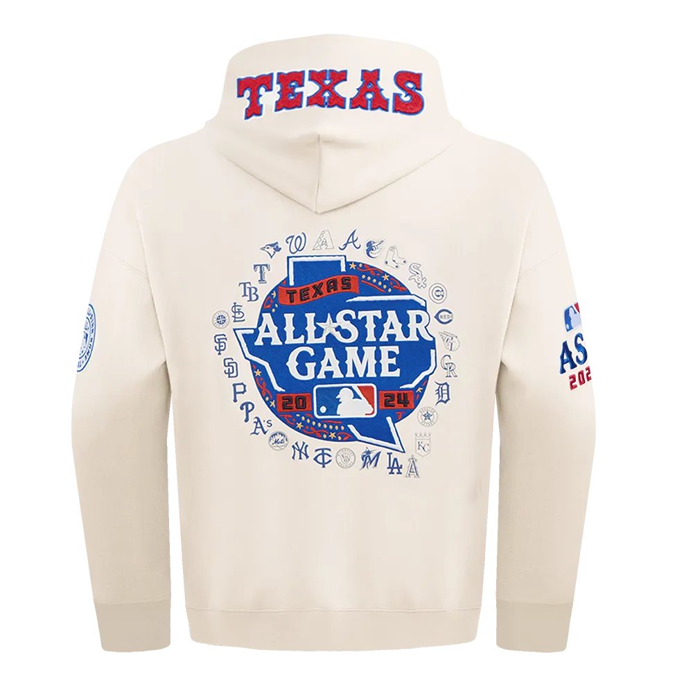 MLB ALL STAR 2024 MEN'S FLC DROP SHOULDER PO HOODIE (EGGSHELL)