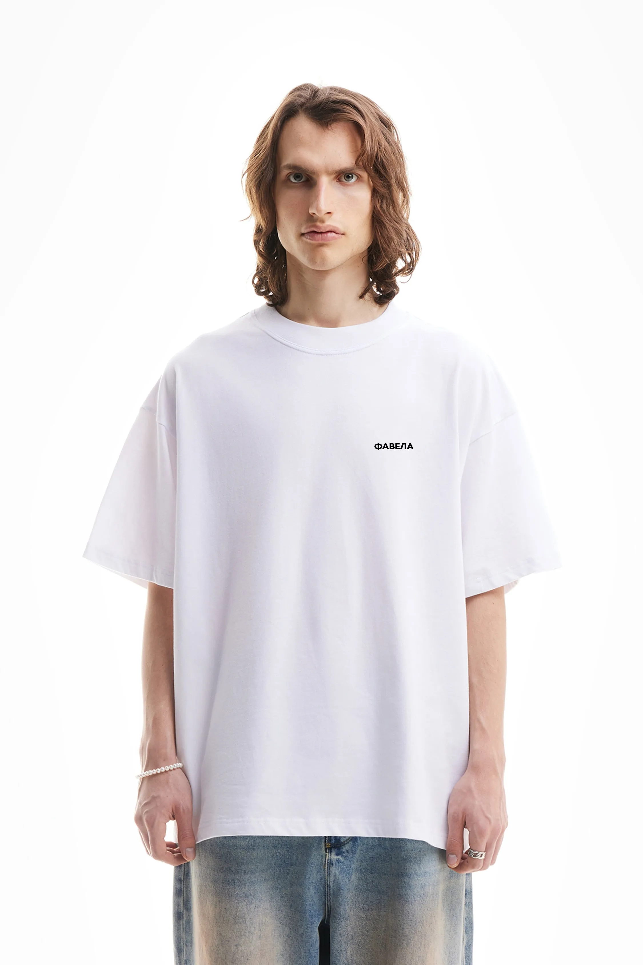 MULTILOGO CYRILLIC WHITE T-SHIRT