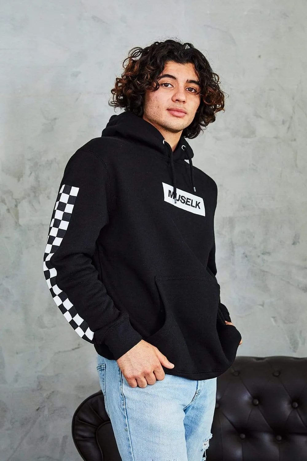 Muselk Checkered Hoodie