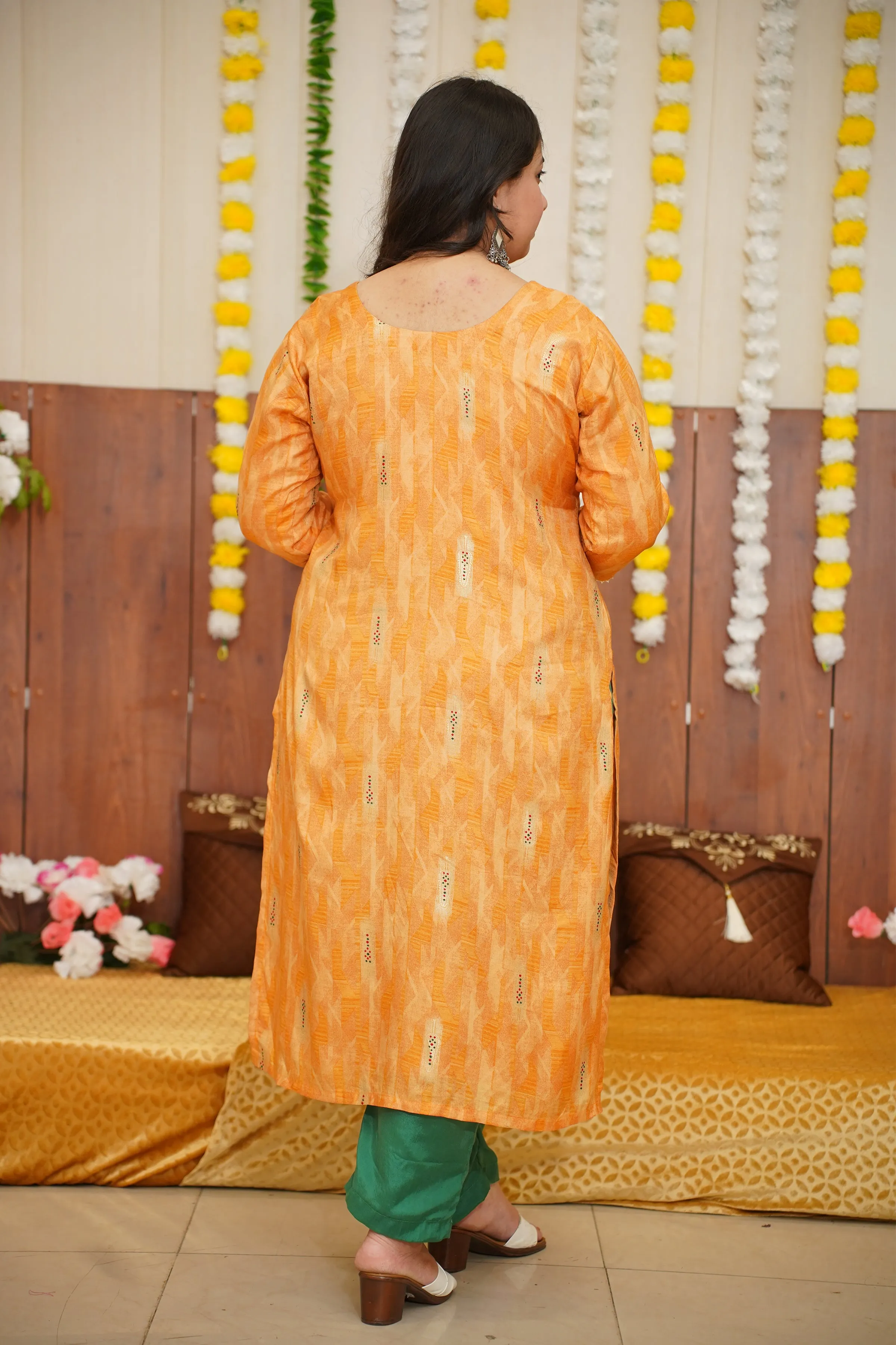 Mustard Meadow Muslin Suit Set