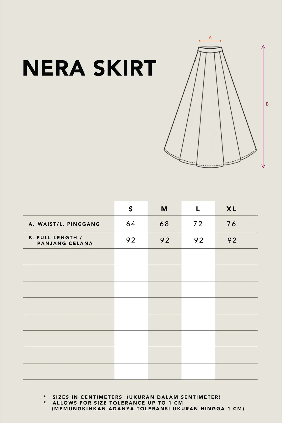 NERA A-LINE SKIRT INDIGO