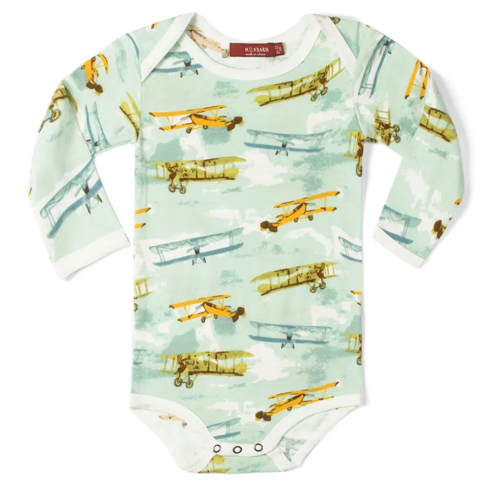 O Greige Baby Long Sleeve One Piece