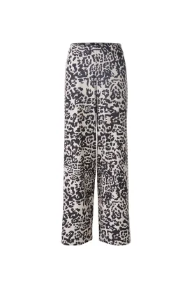 Oui Animal Print Jersey Trousers