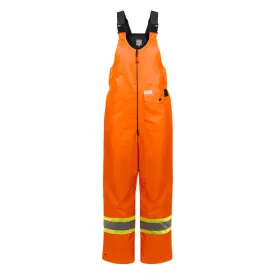 P&F Women’s High Visibility Insulated Waterproof CSA Safety Bib Overalls - PF-9001 Orange