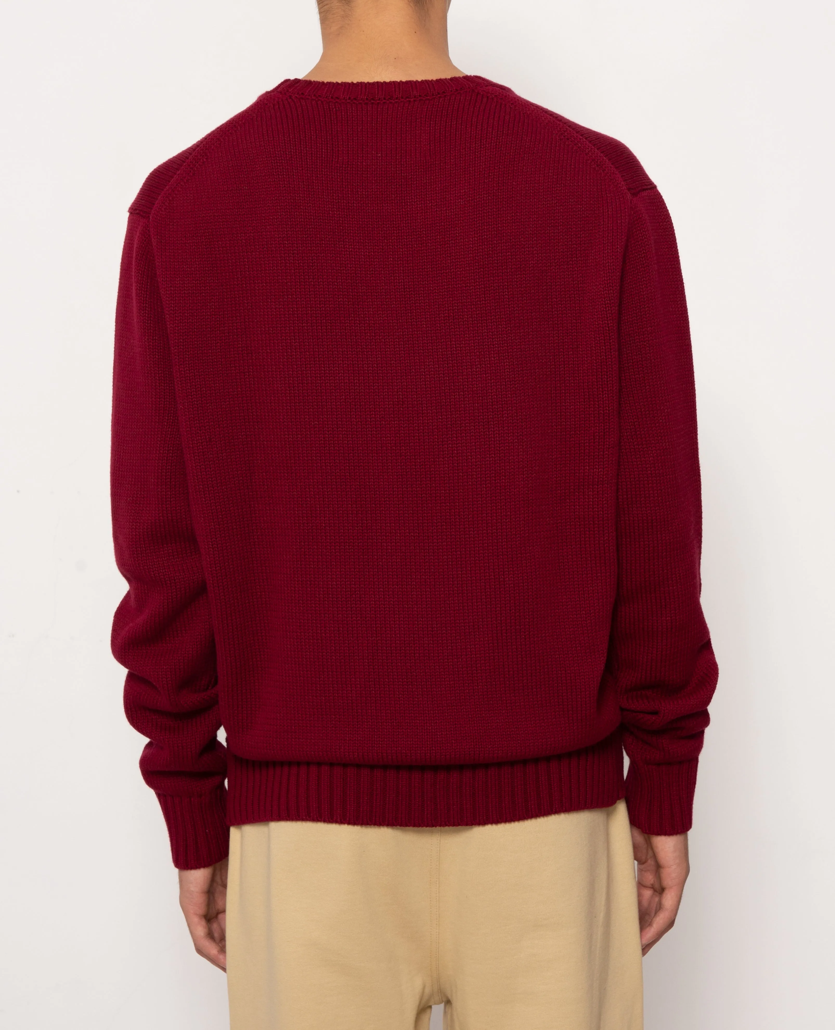 Patta University Knitted Sweater (Oxblood Red)