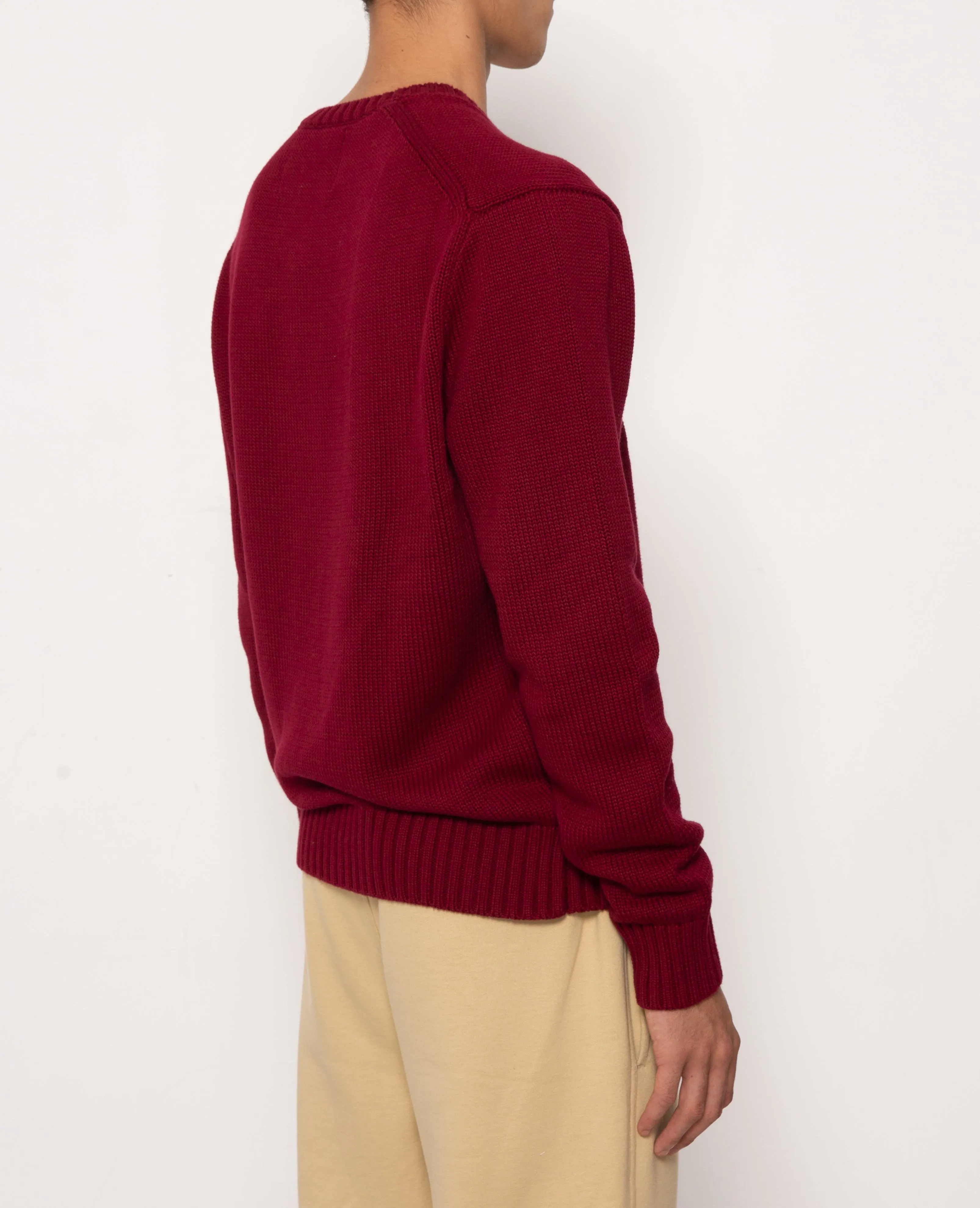 Patta University Knitted Sweater (Oxblood Red)