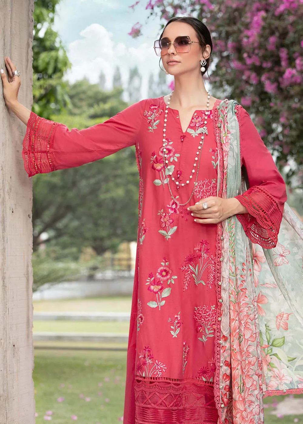 Printed Lawn Suit - Maria B - M.Prints Eid Collection 2023 - MPT-1802-A