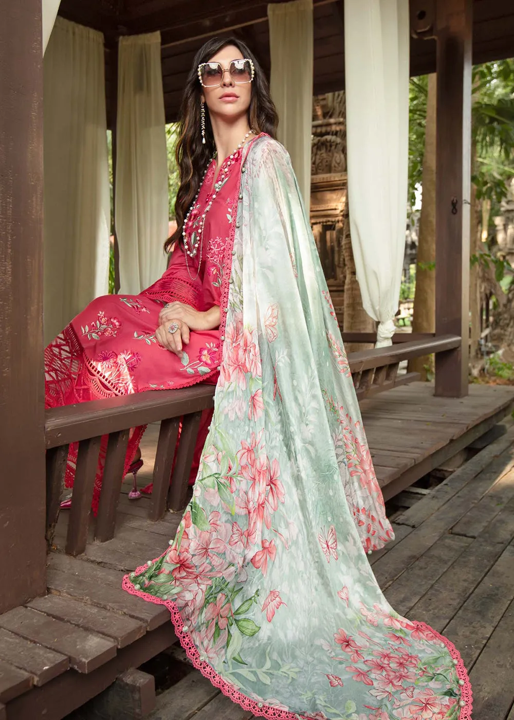 Printed Lawn Suit - Maria B - M.Prints Eid Collection 2023 - MPT-1802-A