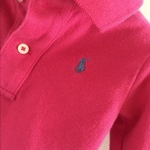 Ralph Lauren Long-Sleeve Pink Polo 9 Months