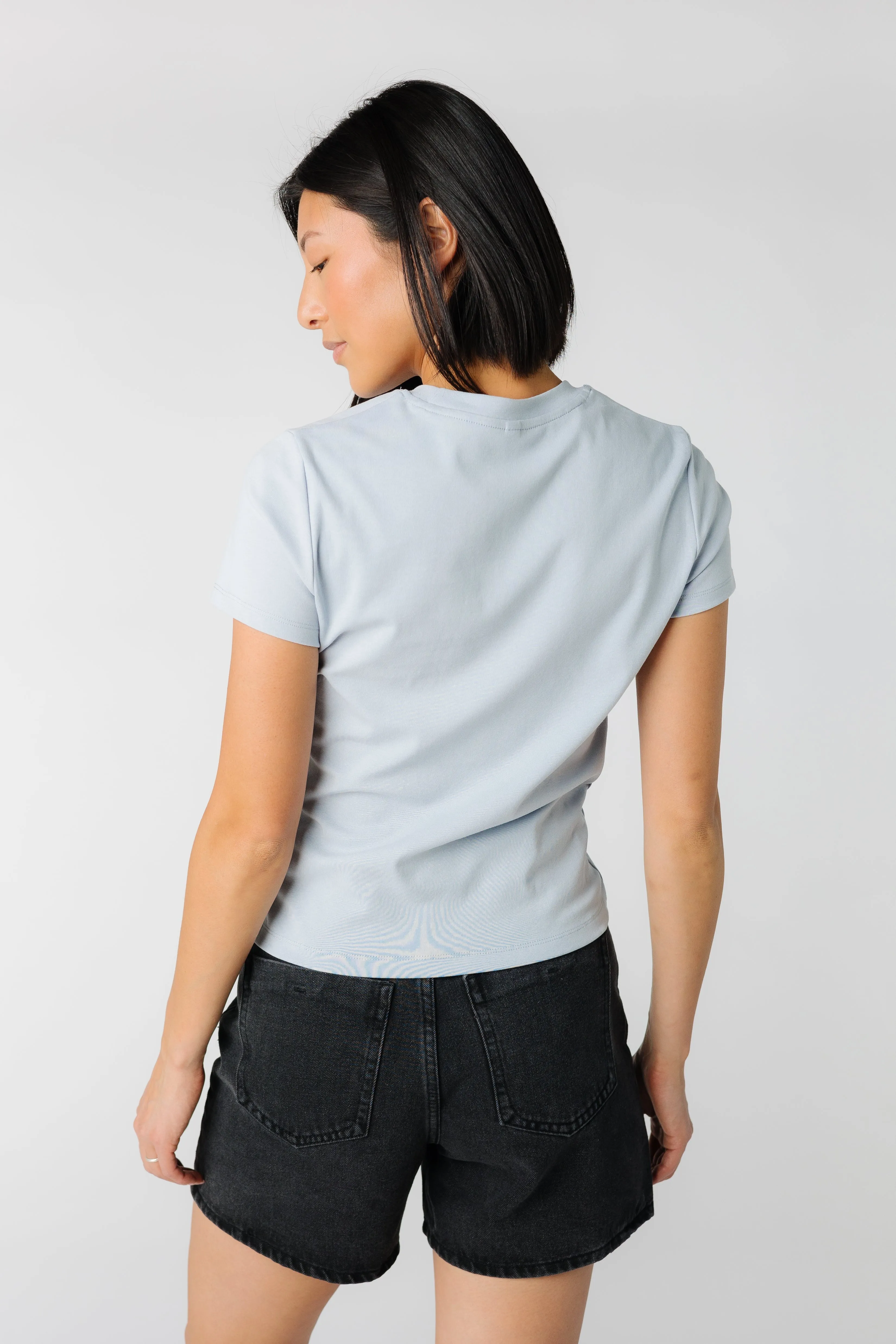 Relaxed Knit Top - Dusty Blue