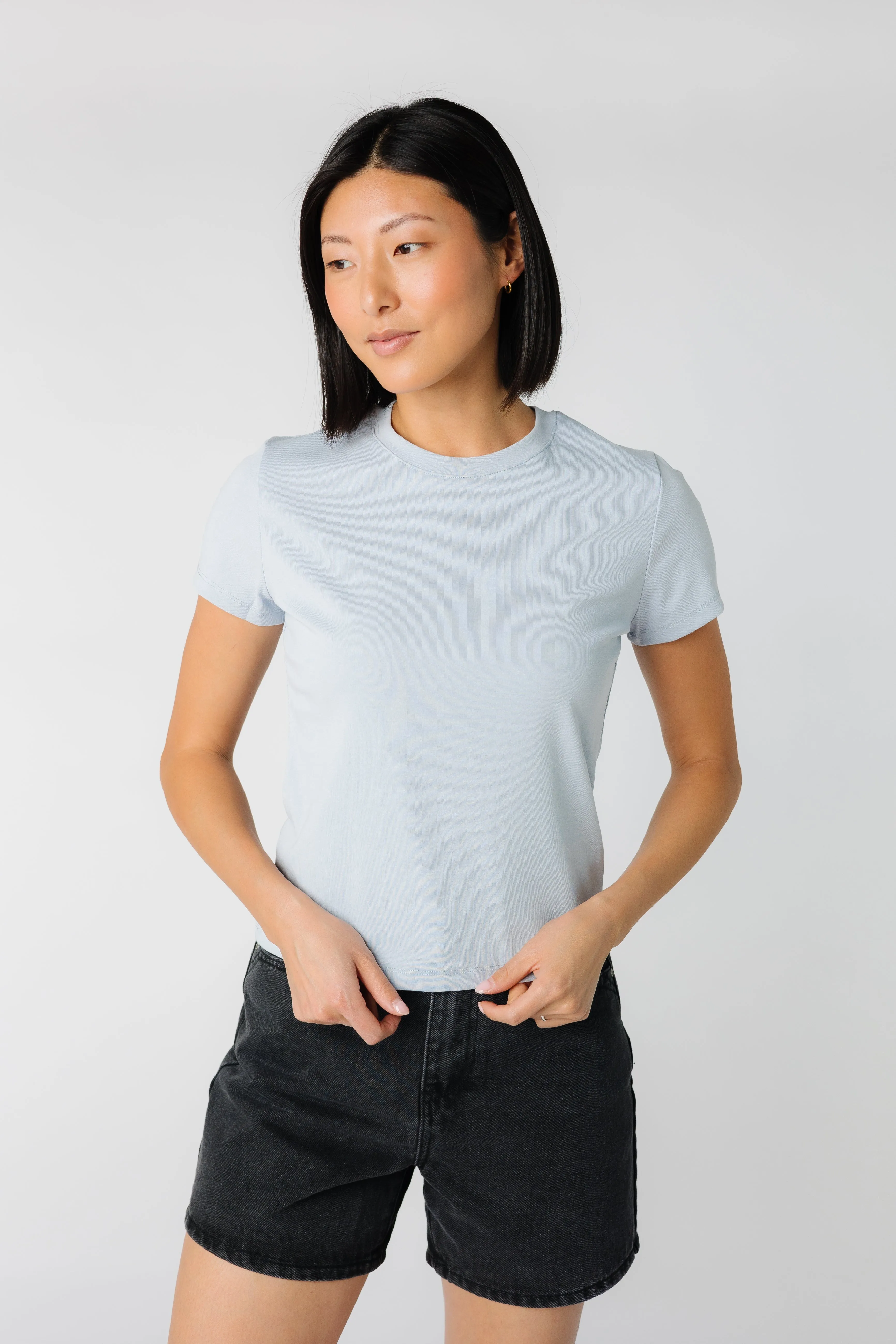 Relaxed Knit Top - Dusty Blue