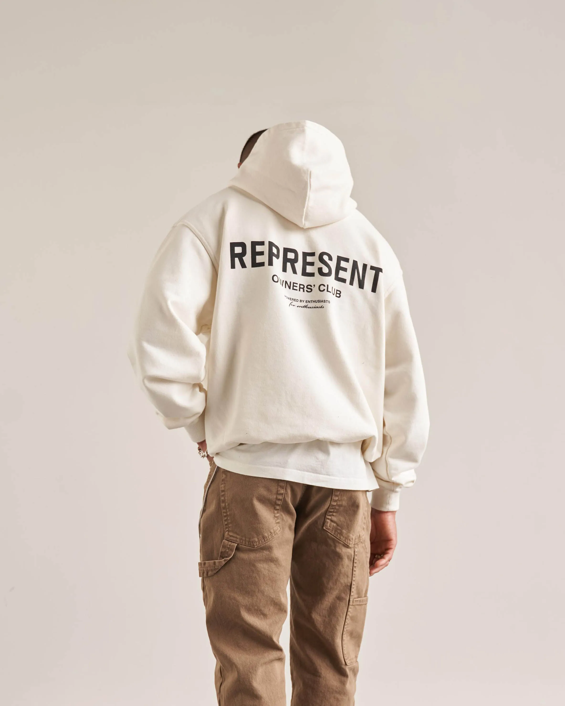 Represent Owners Club Hoodie - Flat White