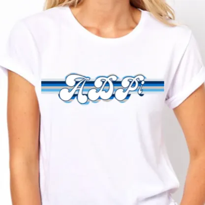 RetroStripe T-Shirt - Alpha Delta Pi