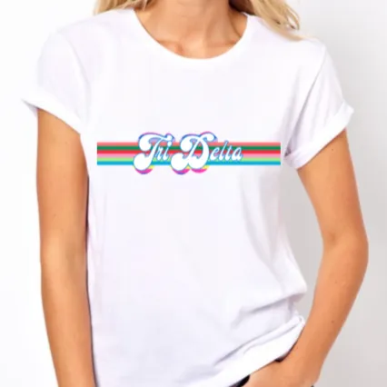 RetroStripe T-Shirt - Delta Delta Delta