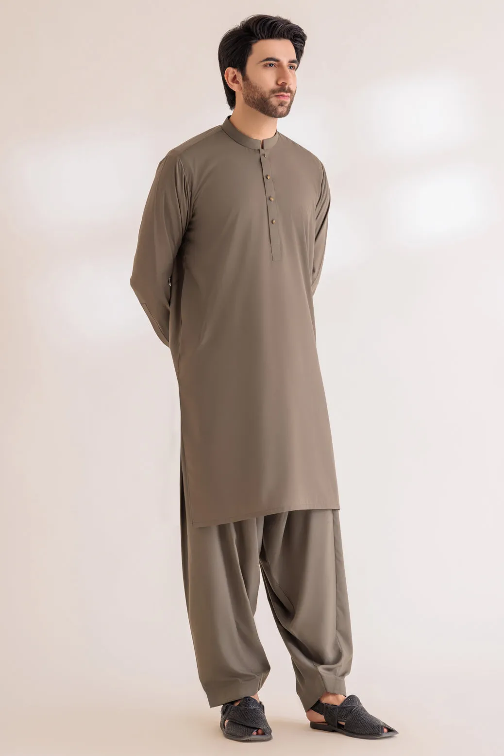 SAGE-BLENDED-SHALWAR SUIT - (GSBS24-005) BIN 57 M12