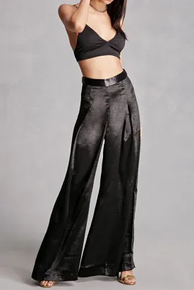 SATIN FLOWING TROUSERS