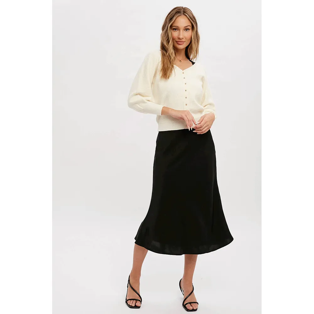 Satin Midi Skirt