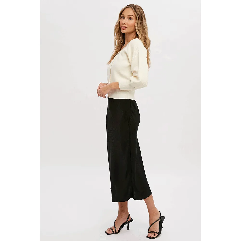 Satin Midi Skirt