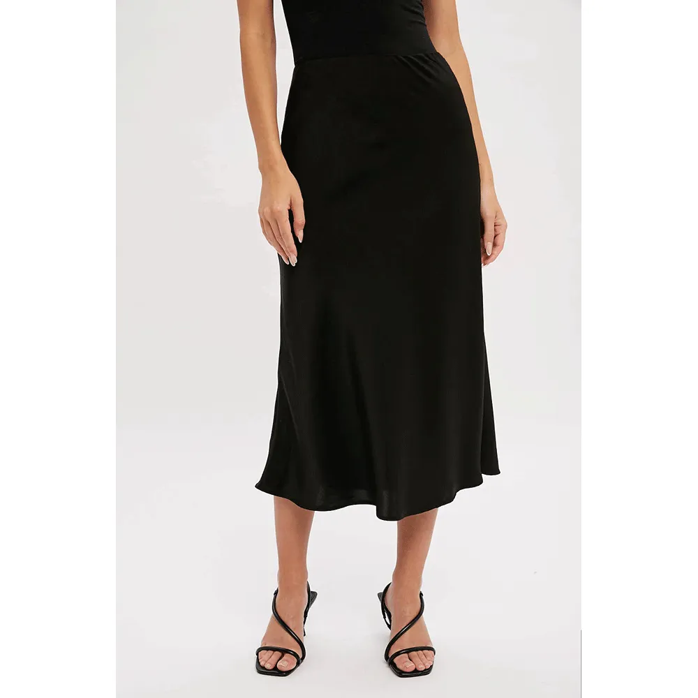 Satin Midi Skirt