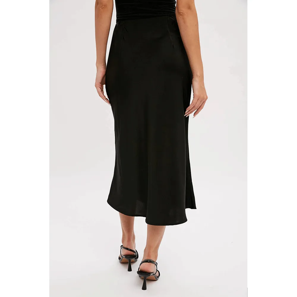 Satin Midi Skirt