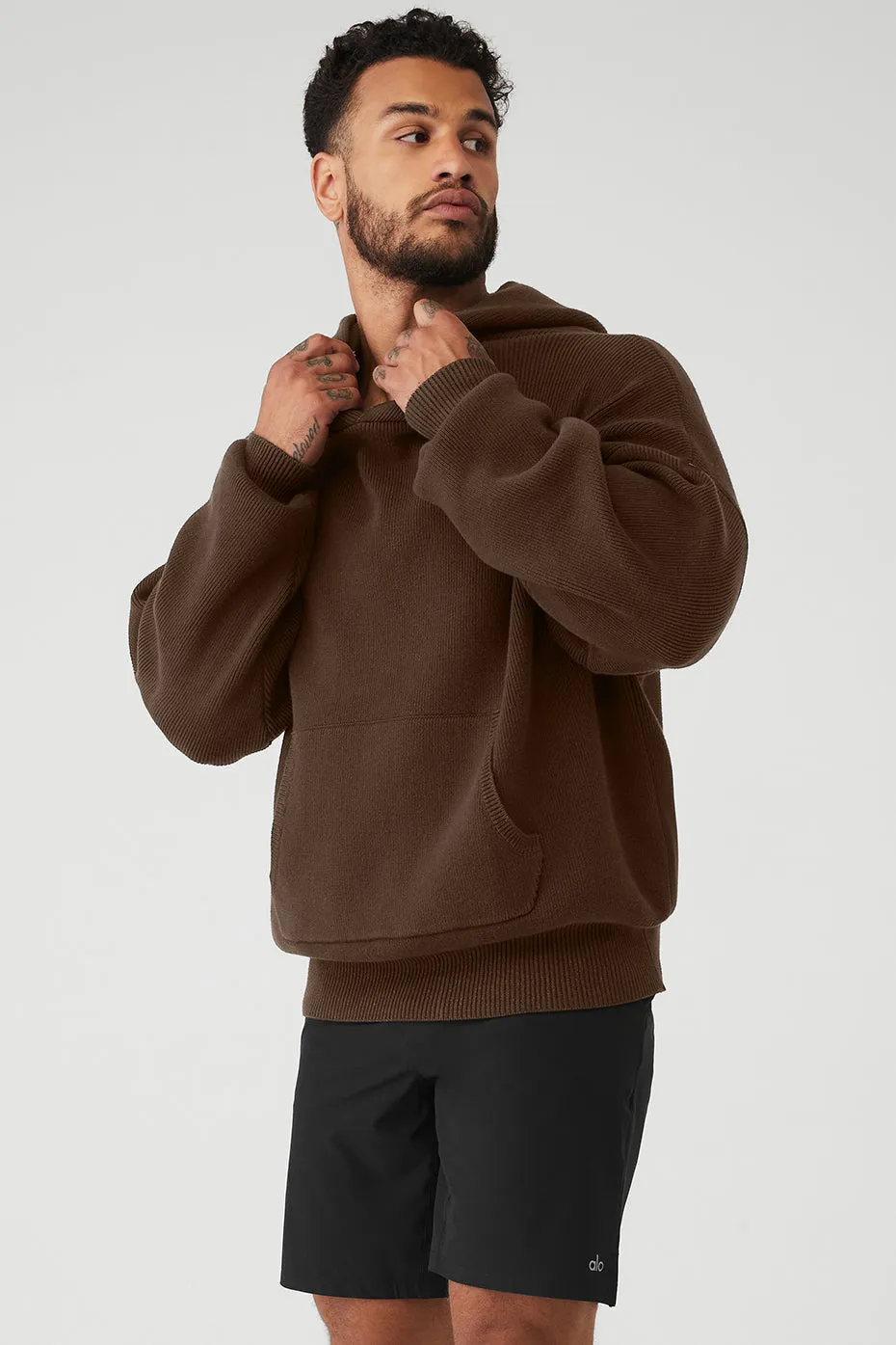 Scholar Hooded Sweater - Espresso