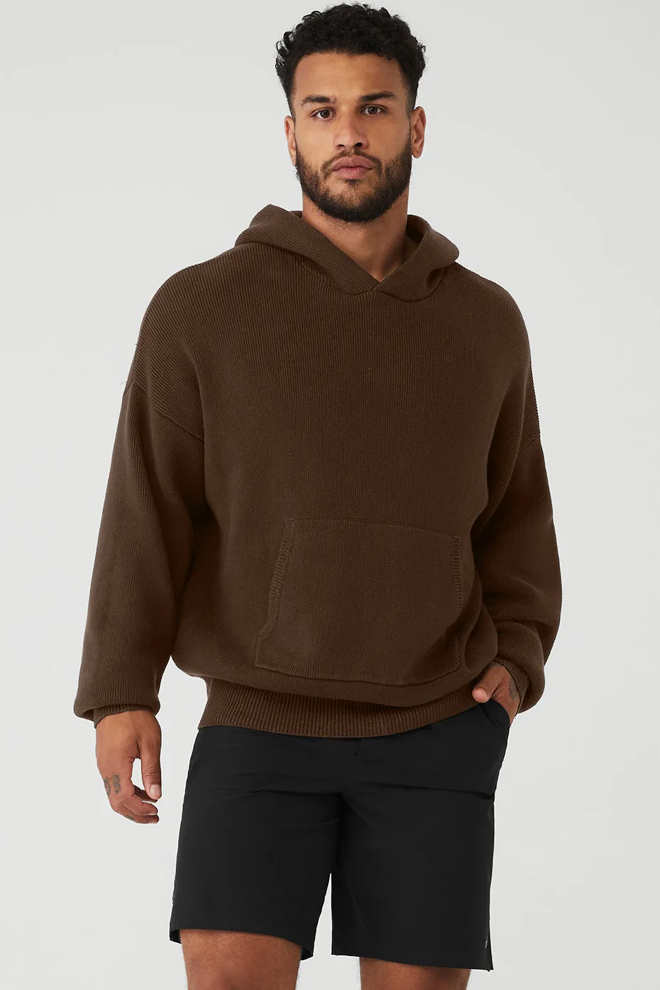 Scholar Hooded Sweater - Espresso