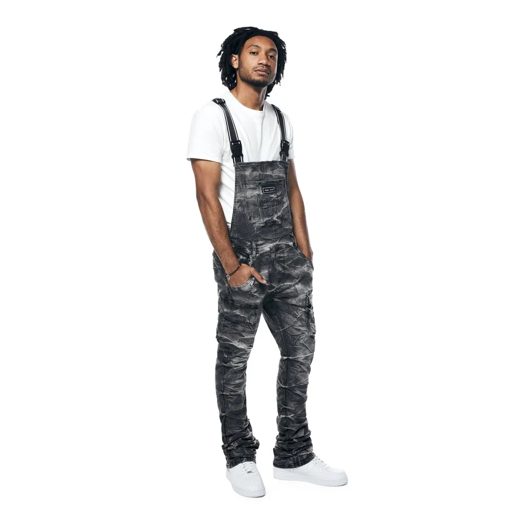 Stacked Utility Denim Overalls - Gail Black