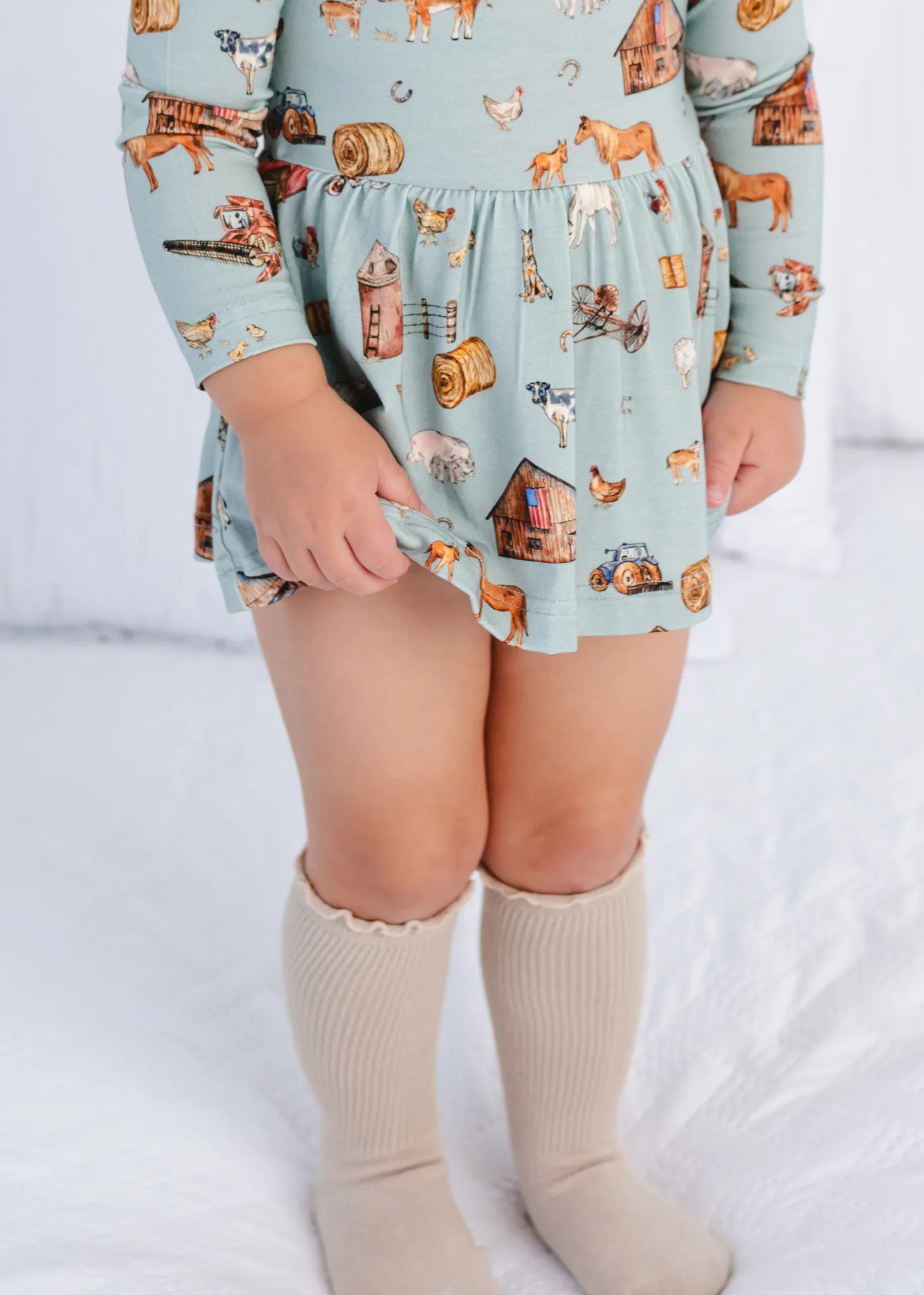 The Farm Long Sleeve Baby Dress