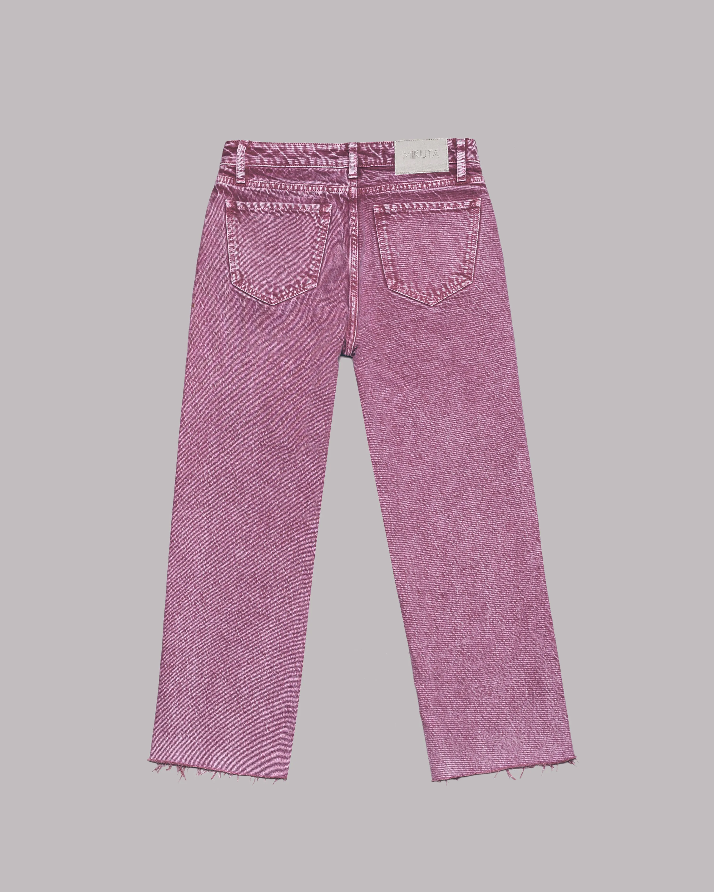 The Pink Faded Cropped Straight Jeans