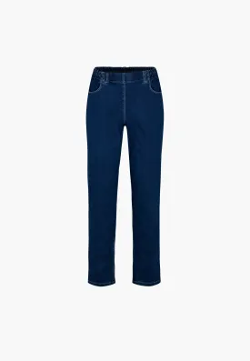 Violet Relaxed - Medium Length - Dark Blue Denim