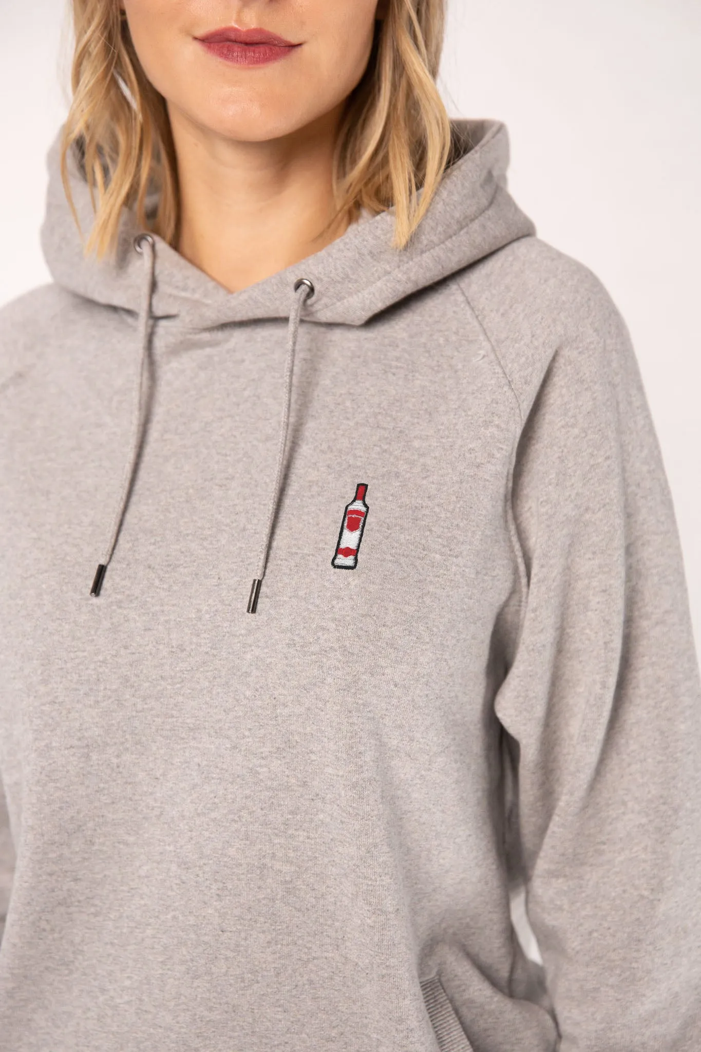 Vodka | Bestickter Bio-Baumwoll Frauen Hoodie