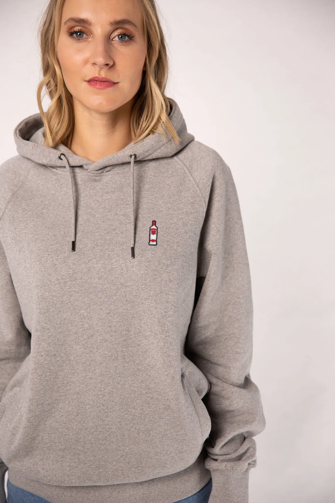 Vodka | Bestickter Bio-Baumwoll Frauen Hoodie