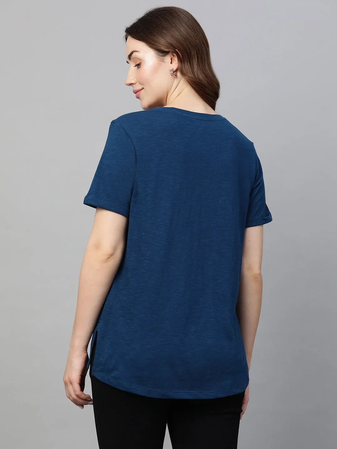 Women's Royal Cotton Regular Fit Tshirt