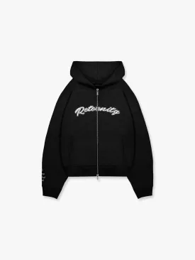 ZIP HOODIE 'THE VISION STAYS' - BLACK